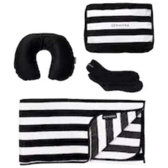 Sephora Travel Bag, Blanket, Neck Pillow and Socks - New - Picture 1 of 1